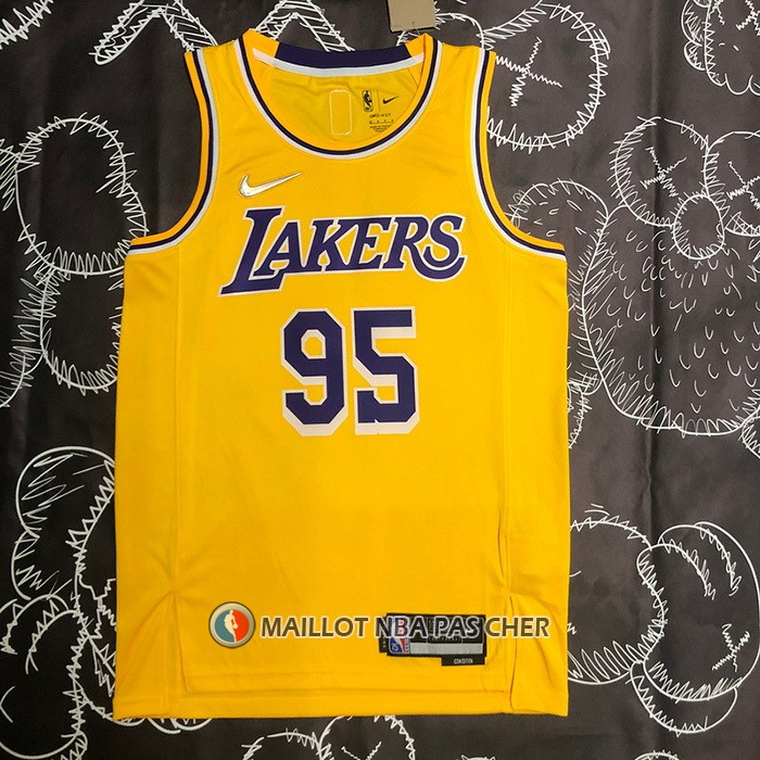Maillot Los Angeles Lakers Juan Toscano-Anderson NO 95 75th Anniversary Icon 2021-22 Jaune